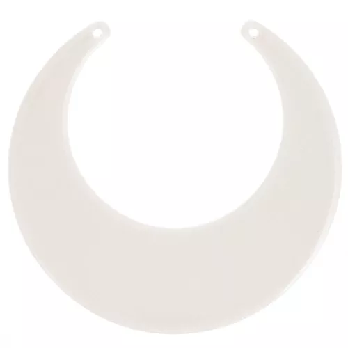 46x49.5mm Acetate Half Moon Pendant - Beige x1