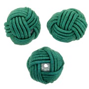12mm bead covered with nylon thread - Green x1|raw }}