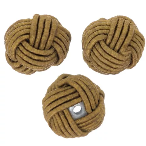 12mm bead covered with nylon thread - Brown x1