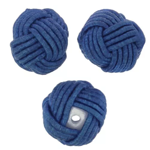 12mm bead covered with nylon thread - Dark Blue x1