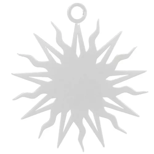 16mm Sun pendant - exclusive to Perles&Co - Fine silver plating x1