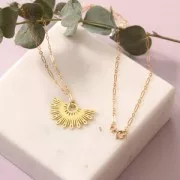 16mm Sun pendant - exclusive to Perles&Co - Fine silver plating x1