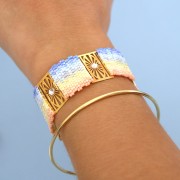 23x13.5mm Miyuki weaving spacer 11/0 exclusive to Perles&Co - Silver plating x1