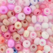 Preciosa Seed beads 6/0 - 4 mm - Mix Rose x20g|raw }}
