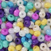Preciosa Seed Beads 6/0 4 mm - Multicolored Opaque Luster Mix x 20 g