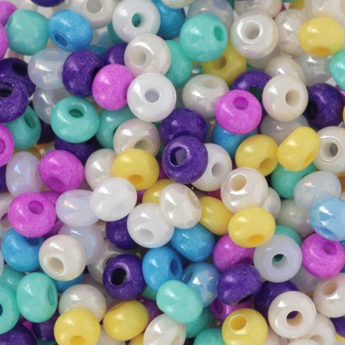 Preciosa Seed Beads 6/0 4 mm - Multicolored Opaque Luster Mix x 20 g