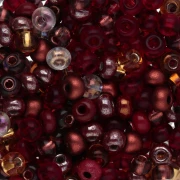 Preciosa Seed Beads 6/0 4 mm - Clear Mix - Metallic x20g