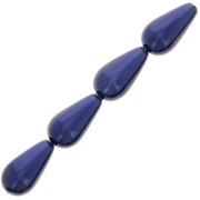 15x8mm Preciosa Pearshape Pearl - Dark Blue x5
