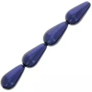 15x8mm Preciosa Pearshape Pearl - Dark Blue x5
