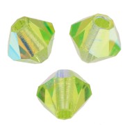 4mm Preciosa Crystal Bicones - MC Bead Rondell - Limecicle AB x30