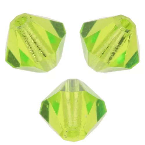 5mm Preciosa Crystal Bicones - MC Bead Rondell - Limecicle x12