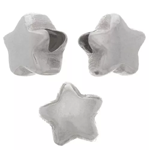 5mm 925 Sterling Silver Star stopper bead with 1.5mm hole x1