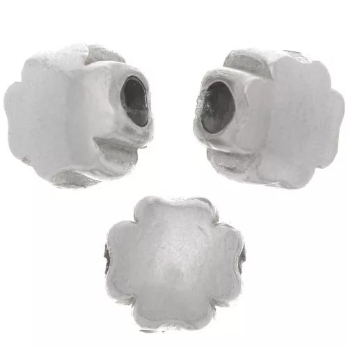 5mm 925 Sterling Silver Clover stopper bead with 1.5mm hole x1