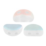6x3mm Glass beads Kos® by Puca® - Crystal Mat AB x10g