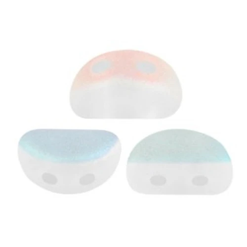 6x3mm Glass beads Kos® by Puca® - Crystal Mat AB x10g