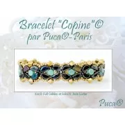 6x3mm Glass beads Kos® by Puca® - Crystal Mat AB x10g