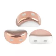 6x3mm Glass beads Kos® by Puca® - Opaque White Capri Gold x10g