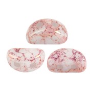 6x3mm Glass beads Kos® by Puca® - Opaque White Bronze x10g