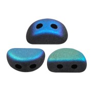 6x3mm Glass beads Kos® by Puca® - Jet Mat AB x10g