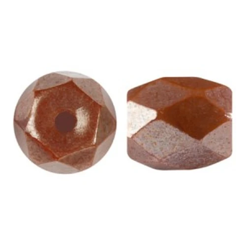 6x5mm Baros® Glass Beads by Puca® - Frost Caramel Luster x10g