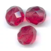 Fire Polished faceted round beads 8mm Fuchsia x20