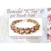 6x5mm Baros® Glass Beads by Puca® - Frost Sweet Pink Travertin x10g