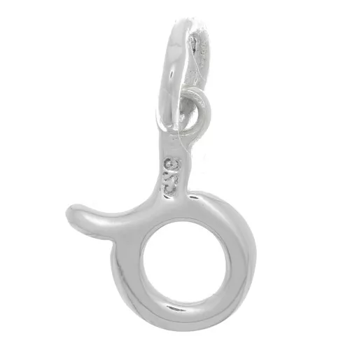 10.5x10mm 925 Sterling Silver Charm astrological sign - Taurus x1