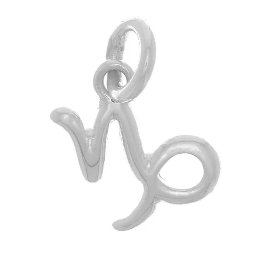 10.5x10mm 925 Sterling Silver Charm astrological sign - Capricorn x1