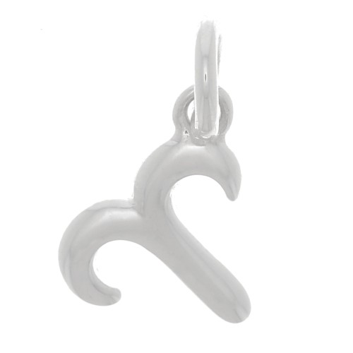 10.5x10mm 925 Sterling Silver Charm astrological sign - Aries x1