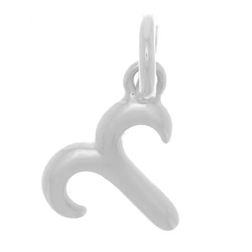 10.5x10mm 925 Sterling Silver Charm astrological sign - Aries x1