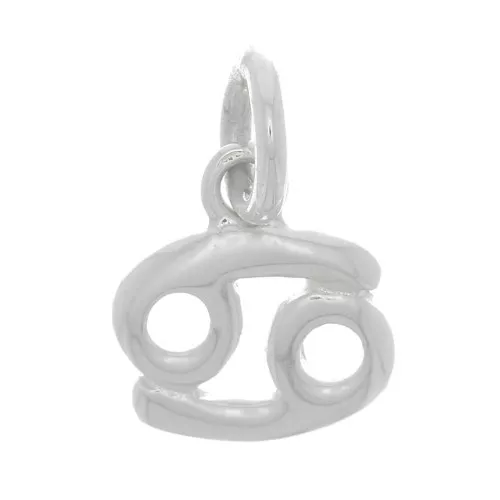 10.5x10mm 925 Sterling Silver Charm astrological sign - Cancer x1