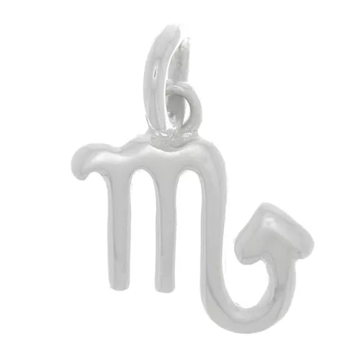 10.5x10mm 925 Sterling Silver Charm astrological sign - Scorpio x1