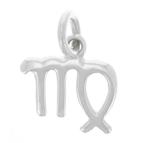 10.5x10mm 925 Sterling Silver Charm astrological sign - Virgo x1