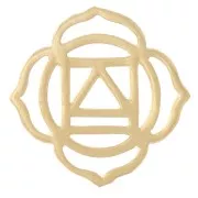 15mm Chakra Spacer No. 1 - Root - Fine Gold plated x1
