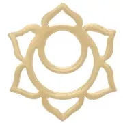 15mm Chakra Spacer No. 2 - Sacred - Fine Gold plated x1
