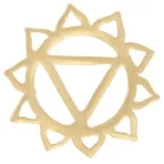 15mm Chakra Spacer No. 3 - Solar Plexus - Fine Gold plated x1