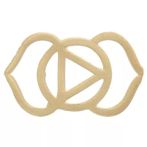 16x10mm Chakra Spacer n°6 - 3rd eye - Fine Gold plated x1