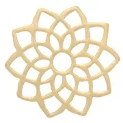 15mm Chakra Spacer No. 7 - Coronal - Fine Gold plated x1