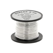 Copper wire 0.50mm Silver tone x 25 m|raw }}
