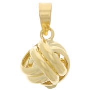 11mm 925 Sterling Silver Love Knot Pendant - Fine Gold Plated x1|raw }}