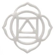 15mm Spacer Chakra Nr1 - Root - Fine Silver plating x1