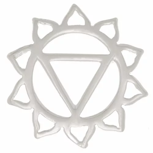 15mm Chakra Spacer Nr 3 - Solar Plexus - Fine Silver Plating x1