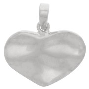 16.5x20mm Hammered Heart Pendant - Fine Silver plating x1|raw }}