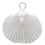 17x15.5mm 925 Sterling Silver shell Pendant x1|raw }}