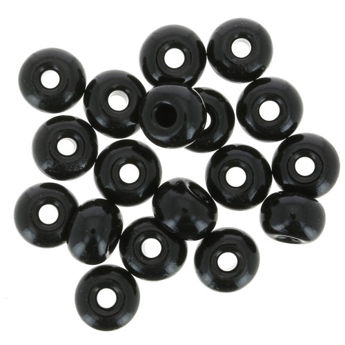 Preciosa Seed Beads 2/0 - 6 mm - Opaque Black x 20 g