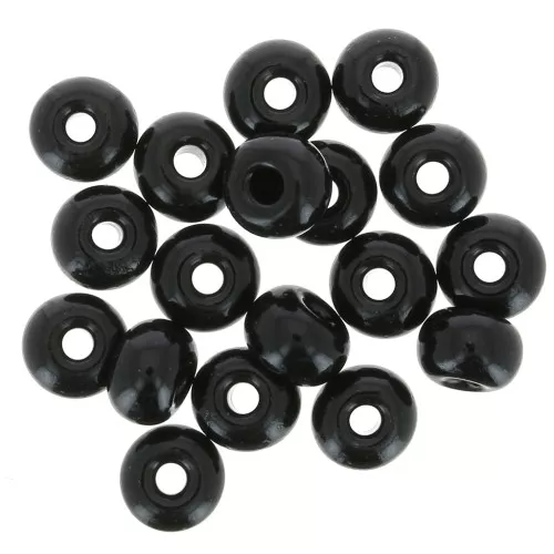 Preciosa Seed Beads 2/0 - 6 mm - Opaque Black x 20 g
