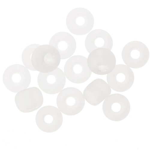 Preciosa Seed Beads 2/0 - 6 mm - Opaque Crystal AB Matte x 20 g