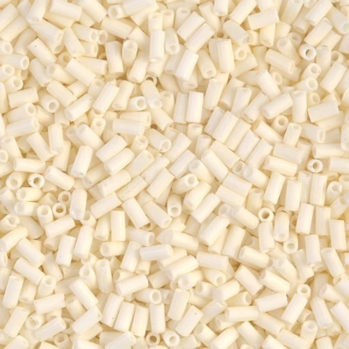 3mm Miyuki Bugles BGL1-2021 - Opaque Cream Mat x10g