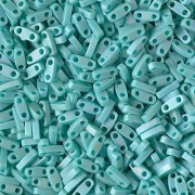 5x1.2x1.9mm Miyuki Quarter Tila Beads QTL-412FR - Mat Opaque Turquoise Green x10g