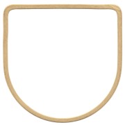 19mm Half-moon mounting and weaving ring - Raw brass x1|raw }}